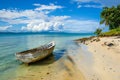 Boat Resting on Sandy Beach