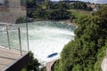 Boat in Rhine falls, Schaffhausen Royalty Free Stock Photo