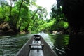 A boat ride through the Kong Lor Cave in central Laos Royalty Free Stock Photo