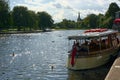 Boat on River Avon. Stratford Upon Avon UK Royalty Free Stock Photo