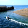 River Axe estuary near town of Seaton Royalty Free Stock Photo