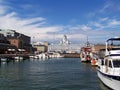 Central square on a Sunny day. panorama of Helsinki, Finland Royalty Free Stock Photo