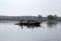 Boat on the river Elbe Royalty Free Stock Photo