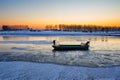 The boat on the river Royalty Free Stock Photo