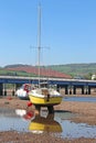Boat on the River Teign at Shaldon in Devon Royalty Free Stock Photo