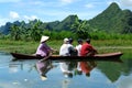 Boat on the river to Perfume Pagoda