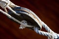 Boat rope tie Royalty Free Stock Photo