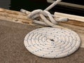 Boat Rope Tied to Cleat Royalty Free Stock Photo