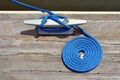 Boat Rope Tied to Dock Royalty Free Stock Photo