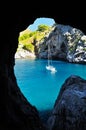 Boat at Sa Calobra Royalty Free Stock Photo