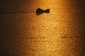 Boat sailing the Aegean Sea Santorini Greece Royalty Free Stock Photo