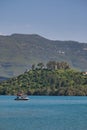 Boat sailing in the lake