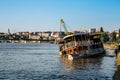 Boat sank on the River Sava Royalty Free Stock Photo