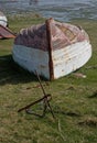 Boat scene, holy island, Northumberland Royalty Free Stock Photo