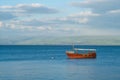 Boat on the sea of galilee, Lake Tiberias