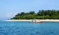 A boat on the sea in Gili Air island, Indonesia