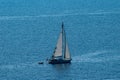 Boat in sea of halkidiki Royalty Free Stock Photo