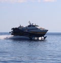 Boat On The Sea In Motion Type Hydrofoil