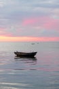 Boat at the sea, sunrise