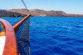 Boat sea trip. Santorini, Cyclades, Greece Royalty Free Stock Photo