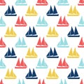 Boat seamless pattern