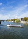 A boat on the seine in Paris