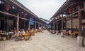 Boat-shaped street market of Luocheng old town