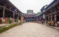 Boat-shaped street market of Luocheng old town