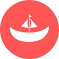 Boat. ship icon, cruise ship - vector boat illustration, sea travel symbol. Boat logo Royalty Free Stock Photo