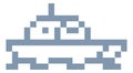 Boat Ship Pixel 8 Bit Video Game Art Icon