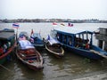 Boat shop on Musi River in Palembang, Sumatra, Indonesia