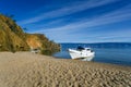 Boat on the shore on the beach