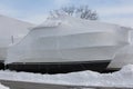 Boat with Shrink Wrap