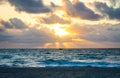 Boat Silhouette Tropical Sunrise in Hollywood Florida