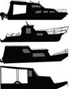 Boat silhouette vector