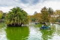 Boat on the small lake, Parc de la Ciutadella, Barcelona, Spain.