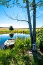 Boat on a small Pond Royalty Free Stock Photo