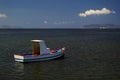 The boat in the Stagnone Islands of Marsala, Sicily