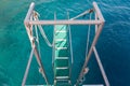 Boat stairs to the sea Royalty Free Stock Photo