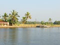 A Boat Stand in Backwater Canal, Kerala, India