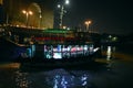 Boat standing near Mumbai port with beautiful lights