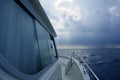 Boat starboard side on a cloudy storm