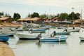 boat station river in Algarve Royalty Free Stock Photo