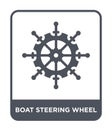 boat steering wheel icon in trendy design style. boat steering wheel icon isolated on white background. boat steering wheel vector Royalty Free Stock Photo