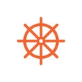 Boat steering wheel icon Royalty Free Stock Photo
