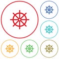 Boat steering wheel icon Royalty Free Stock Photo