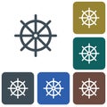 Boat steering wheel icon Royalty Free Stock Photo