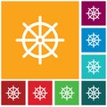 Boat steering wheel icon Royalty Free Stock Photo