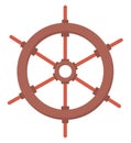 Boat steering wheel, illustration, vector Royalty Free Stock Photo