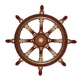 Boat steering wheel Royalty Free Stock Photo